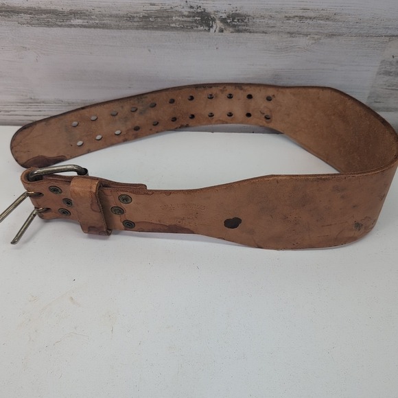 Bill Pearl Champion's Choice Weightlifting Belt Leather Vintage Bodybuilding Sm